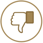 Icon of a thumb pointed down